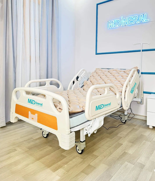 2 Motor Full Abs Hasta Karyolası + Baklava Tipi Havalı Yatak + Alez