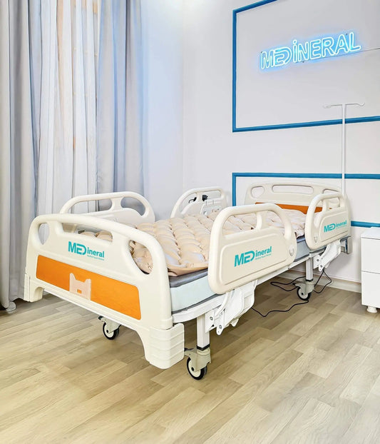 2 Motor Full Abs Hasta Karyolası + Baklava Tipi Havalı Yatak + Alez