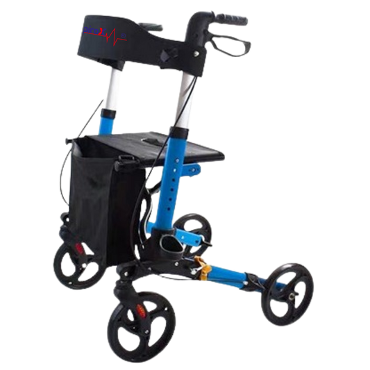 Respirox RR-03 Lüx Alüminyum Katlanabilir Rolatör Mavi