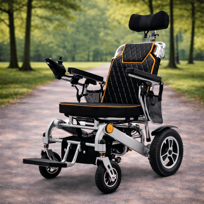 Poylin Hafif Akülü Sandalye P206 (12 Amp Lityum-iyon Pil+Baş Destekli)